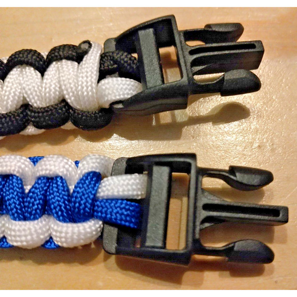 Multi Colored Paracord Hand-Woven Chinese Knot Bracelets Unisex Set of 2 New! - Picture 3 of 5